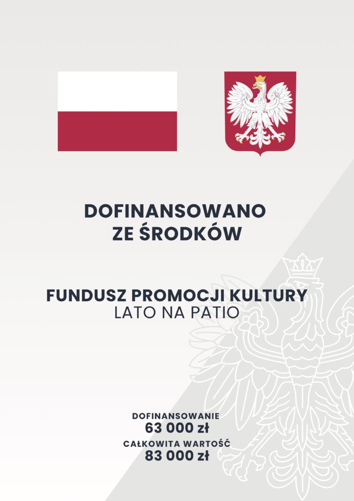 Projekt Lato na Patio dofinansowano ze środków Funduszu Promocji Kultury